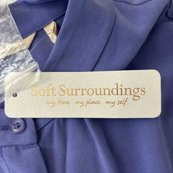 Soft Surroundings Purple Symphony Nights Long Sleeve Tunic Top Women’s Sz L - Picture 8 of 11